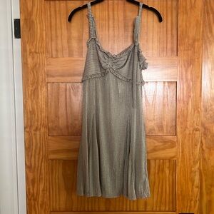 NWT Free People Mini dress shimmer beige
